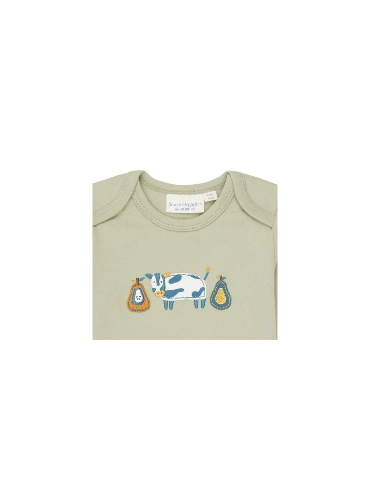 Sense Organics - Bio Baby Langarmshirt "Timber" mit Kuh-Applikation