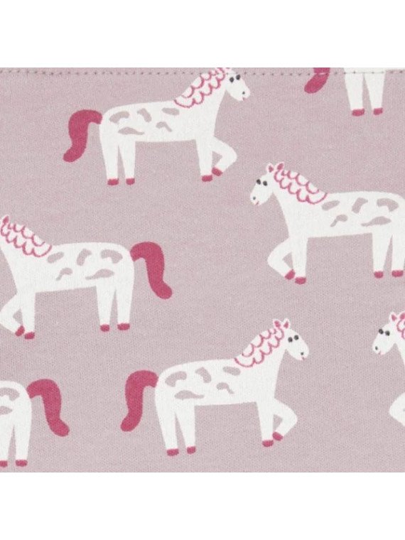 Sense Organics - Bio Baby Wende Tuch "Bib Retro" mit Pferde-Allover und Streifen