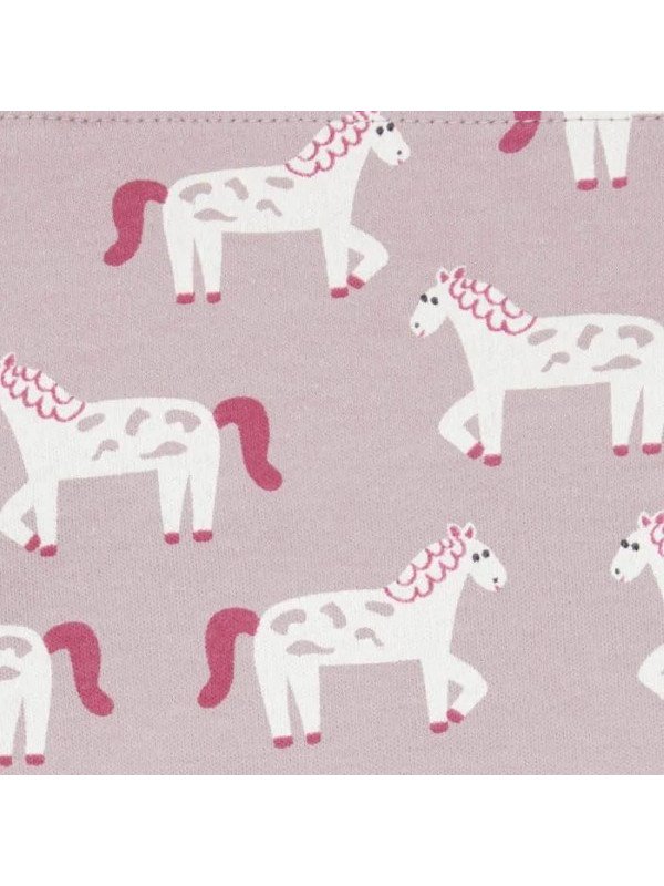 Sense Organics - Bio Baby Wende Tuch "Bib Retro" mit Pferde-Allover und Streifen