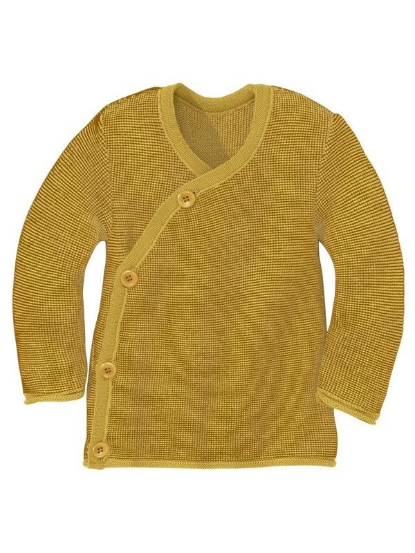 disana - Bio Baby Wickeljacke, Wolle, curry-gold