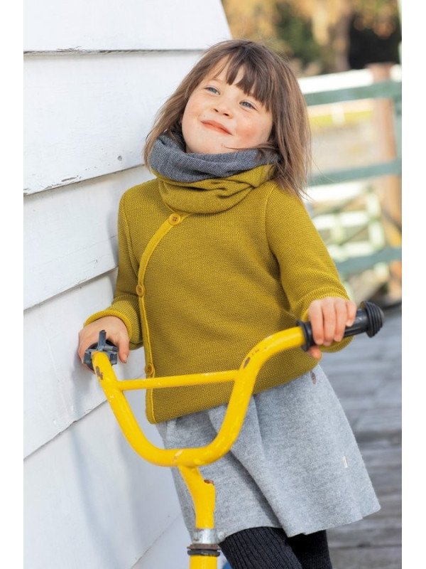 disana - Bio Baby Wickeljacke, Wolle, curry-gold