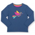 kite kids - Bio Kinder Langarmshirt mit Vogel-Applikation