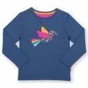 kite kids - Bio Kinder Langarmshirt mit Vogel-Applikation
