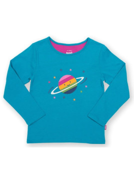 kite kids - Bio Kinder Langarmshirt mit Planet-Applikation