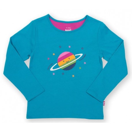 kite kids - Bio Kinder Langarmshirt mit Planet-Applikation