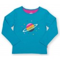 kite kids - Bio Kinder Langarmshirt mit Planet-Applikation