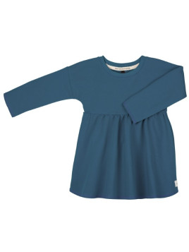 pure pure by BAUER - Bio Kinder Sweatkleid, blau