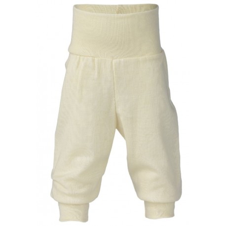 ENGEL - Bio Baby Hose mit Nabelbund, Wolle/Seide, natur