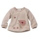 People Wear Organic - Bio Baby Langarmshirt mit Maus und Birnen-Applikation, rosa