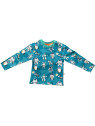Curious Stories - Bio Kinder Langarmshirt mit Roboter-Allover