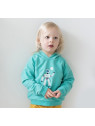Curious Stories - Bio Kinder Sweatshirt mit Kapuze und Roboter-Druck