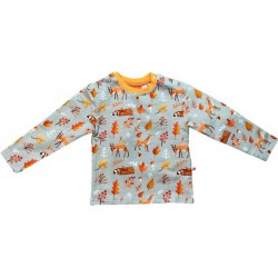 Curious Stories - Bio Kinder Langarmshirt mit Wald-Allover