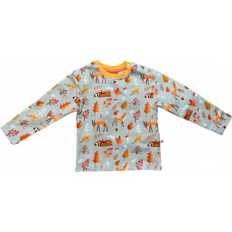 Curious Stories - Bio Kinder Langarmshirt mit Wald-Allover