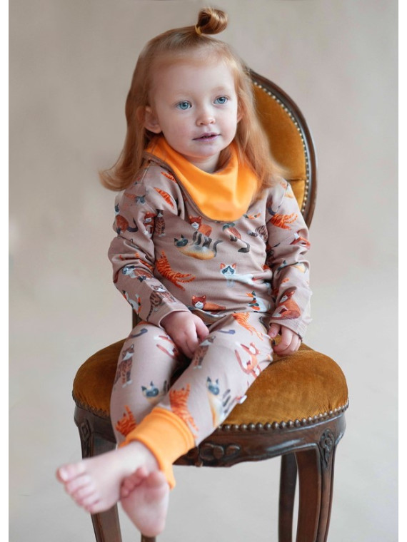 Curious Stories - Bio Kinder Langarmshirt mit Wald-Allover