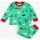 Toby tiger - Bio Kinder Schlafanzug mit Weihnachtshunde-Allover