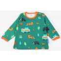 Toby tiger - Bio Kinder Langarmshirt mit Campingbus-Alloverdruck