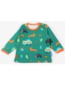 Toby tiger - Bio Kinder Langarmshirt mit Campingbus-Alloverdruck