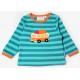 Toby tiger - Bio Kinder Langarmshirt mit Campingbus-Applikation und Streifen