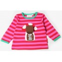 Toby tiger - Bio Kinder Langarmshirt mit Pilz-Applikation und Streifen