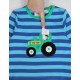 Toby tiger - Bio Baby Langarmshirt mit Traktor-Motiv und Streifen
