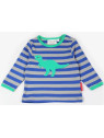 Toby tiger - Bio Kinder Langarmshirt mit "T-Rex"-Dino-Motiv und Streifen