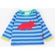 Toby tiger - Bio Kinder Langarmshirt mit "Triceratops"-Dino-Motiv und Streifen
