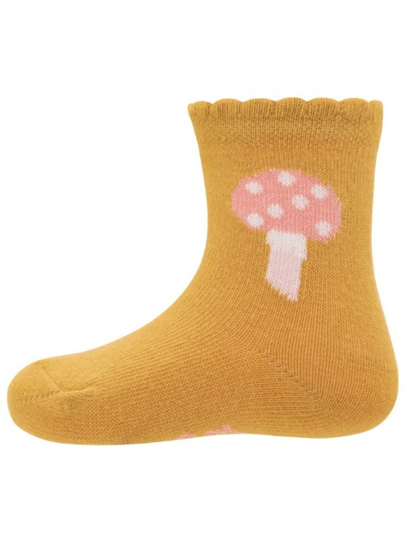 Ewers - Bio Baby Socken Doppelpack mit Blumen- und Pilz-Motiv, marine