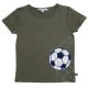 Enfant Terrible - Bio Kinder T-Shirt mit Fußball-Applikation, khaki