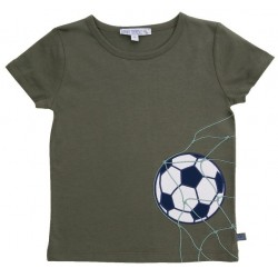 Enfant Terrible - Bio Kinder T-Shirt mit Fußball-Applikation, khaki