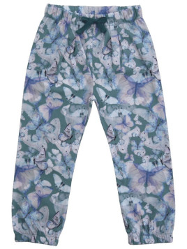 Enfant Terrible - Bio Kinder Jersey Hose mit Schmetterlings-Allover, ocean