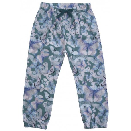 Enfant Terrible - Bio Kinder Jersey Hose mit Schmetterlings-Allover, ocean