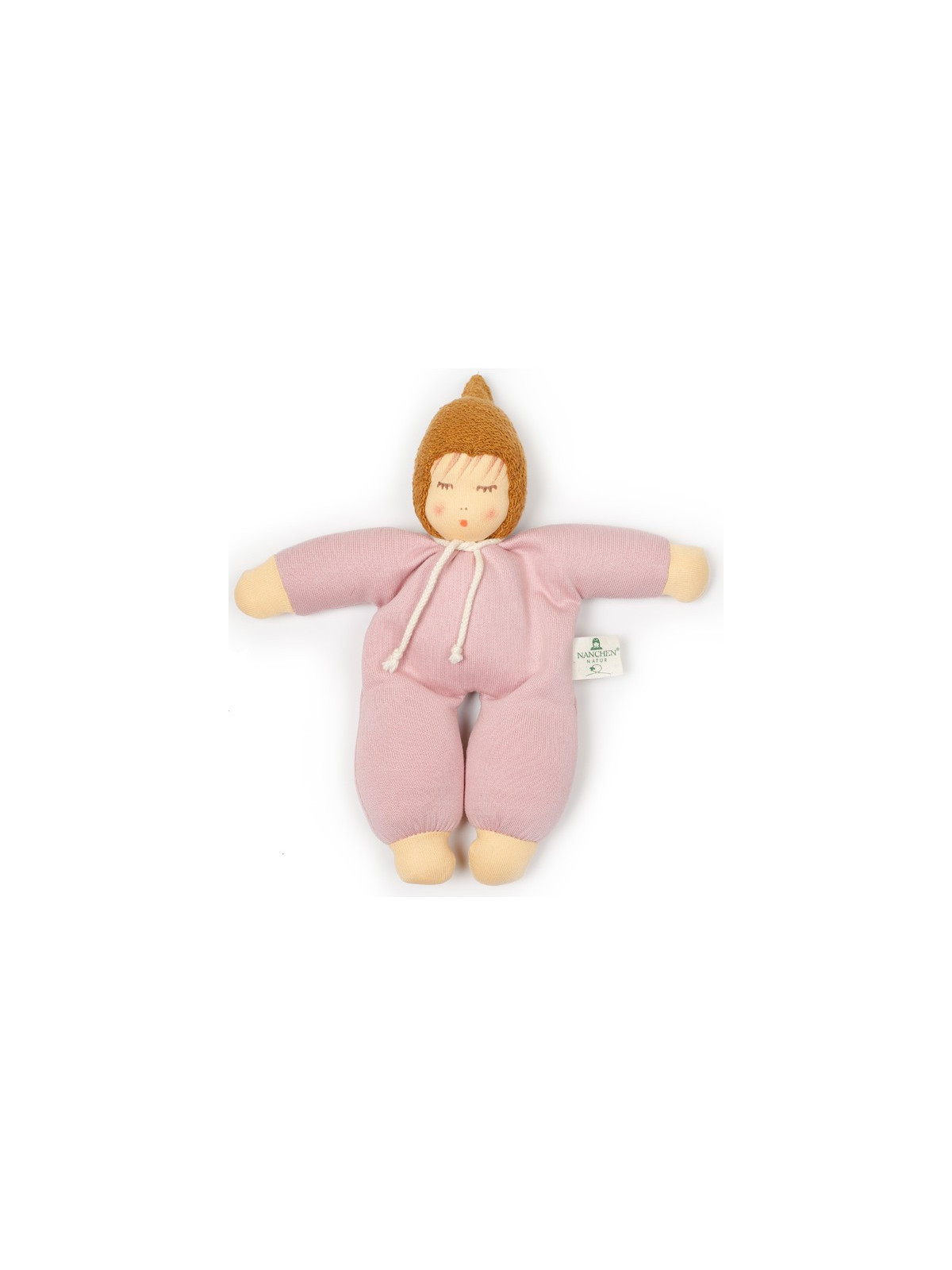 Nanchen Natur - Bio Baby Schmusepuppe "Walnussbaby" 22cm, rosa
