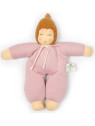 Nanchen Natur - Bio Baby Schmusepuppe "Walnussbaby" 22cm, rosa
