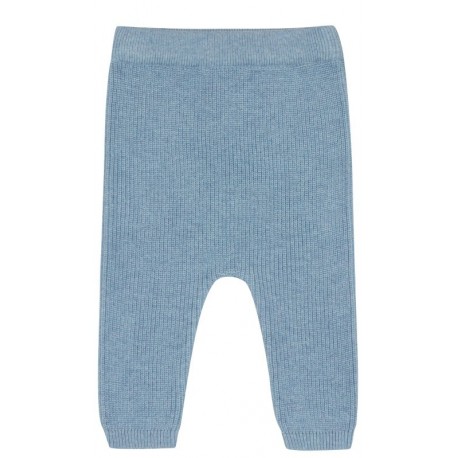 puri organic - Bio Baby Feinstrick Hose, Baumwolle/Seide, dusty blue