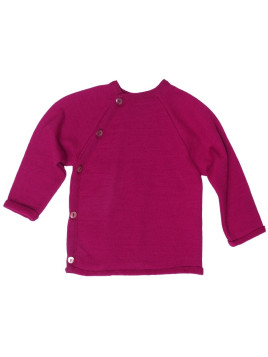 Reiff - Bio Baby Frottee Wickeljacke, Wolle/Seide, beere