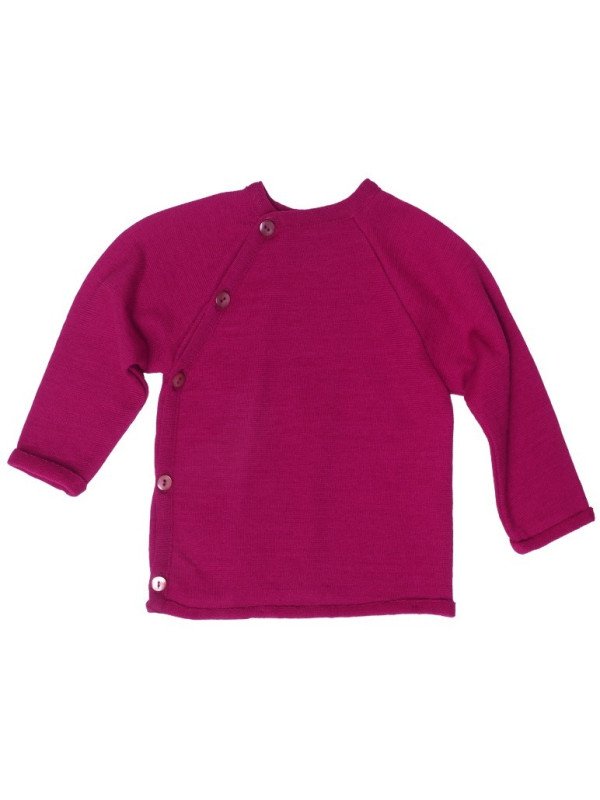 Reiff - Bio Baby Frottee Wickeljacke, Wolle/Seide, beere