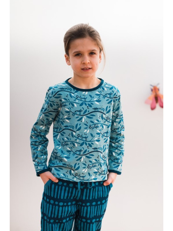 merle kids - Bio Kinder Langarmshirt mit "Gottesanbeterin"-Motiv
