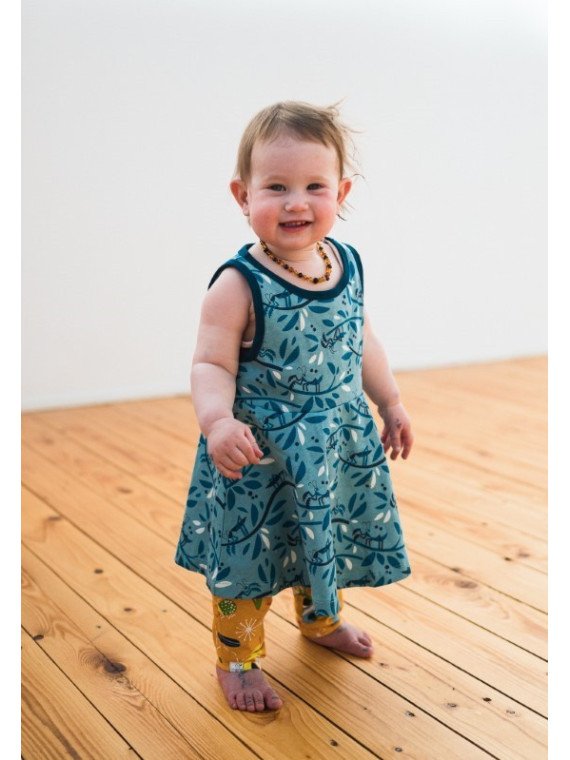 merle kids - Bio Kinder Jersey Kleid mit "Gottesanbeterin"-Motiv