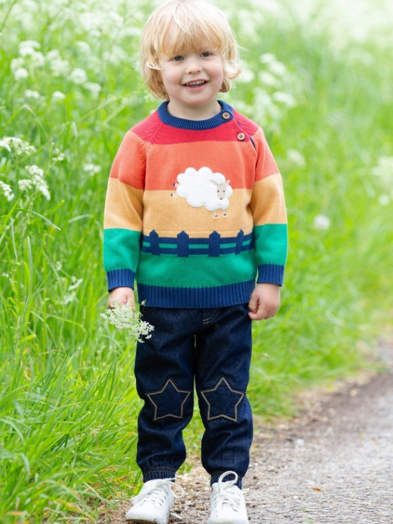 kite kids - Bio Kinder Jeans mit Softbund und Sternen-Patches