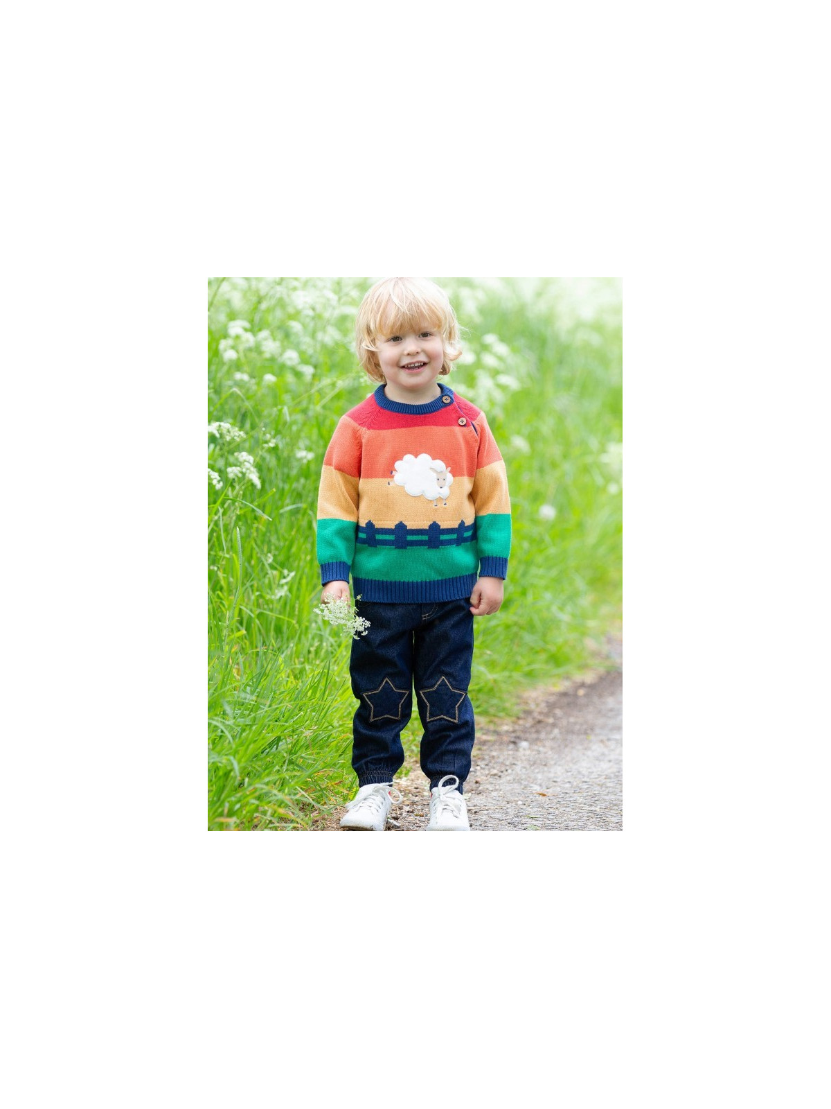 kite kids - Bio Kinder Jeans mit Softbund und Sternen-Patches