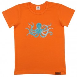 Walkiddy - Bio Kinder T-Shirt mit Oktopus-Druck