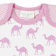 Sense Organics - Bio Baby Body kurzarm "Yvon" mit Kamel-Allover, rose