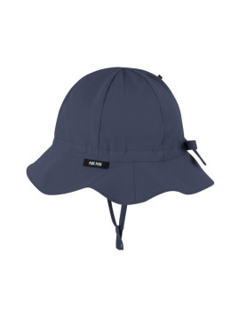 pure pure by BAUER - Bio Kinder Sonnenhut mit Krempe, UPF 40-50, indigo