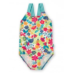 kite kids - Bio Kinder Badeanzug mit Blumenwiese-Allover, UV50+