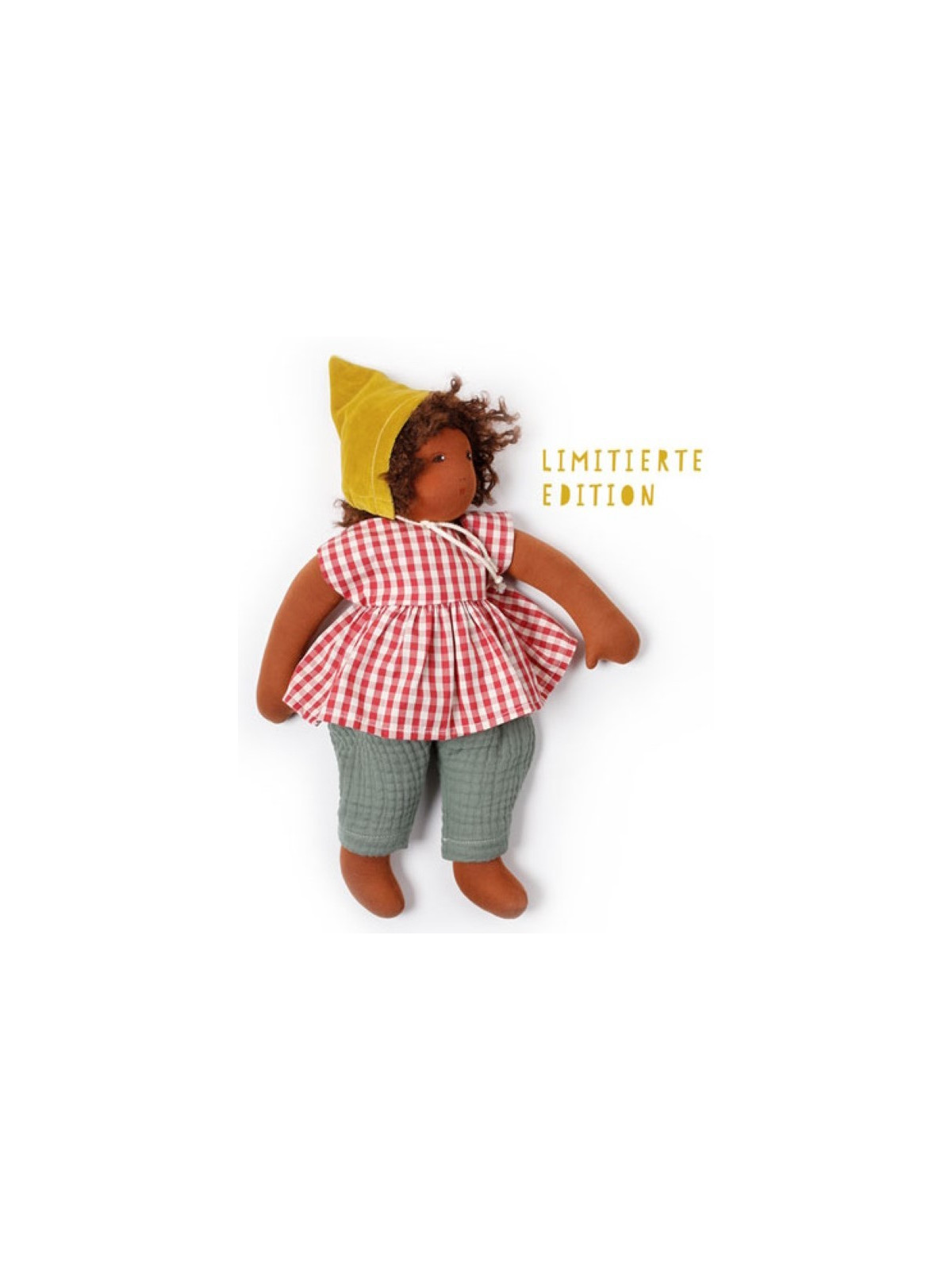 Nanchen Natur - Bio Schmusepuppe "Erdbeerkönigin Emilie" 38cm