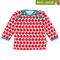 loud + proud - Bio Baby Langarmshirt mit Vogel-Druck