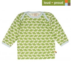 loud + proud - Bio Baby Langarmshirt mit Wal-Druck