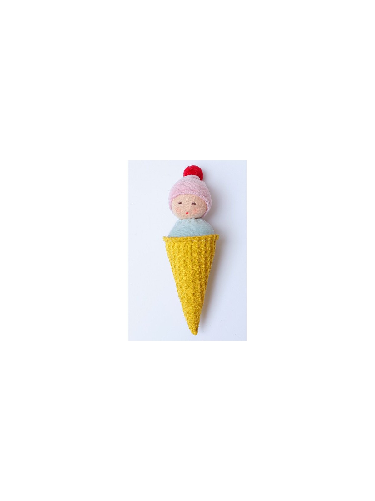 Nanchen Natur - Bio Baby Rassel "Eichenbaby im Rindenbett" 16cm