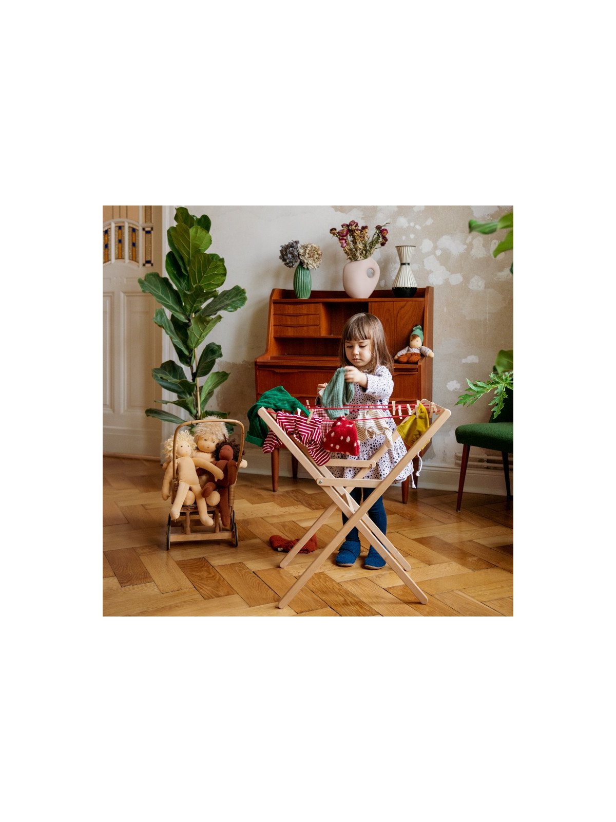 Nanchen Natur - Bio Puppenkleidung "Bekleidungsset Gartenmädchen", 38cm