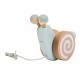 Friendly Toys - Holzspielzeug Nachziehtier Schnecke,blau